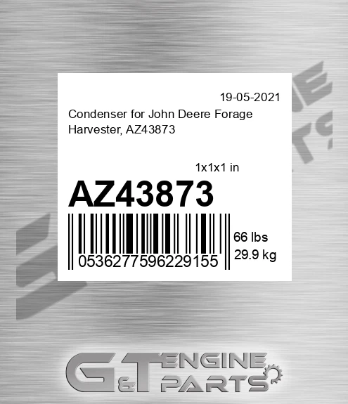 AZ43873 Condenser for Forage Harvester,