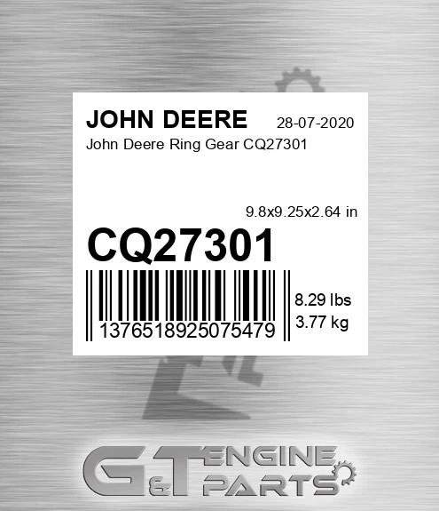 CQ27301 John Deere Ring Gear CQ27301