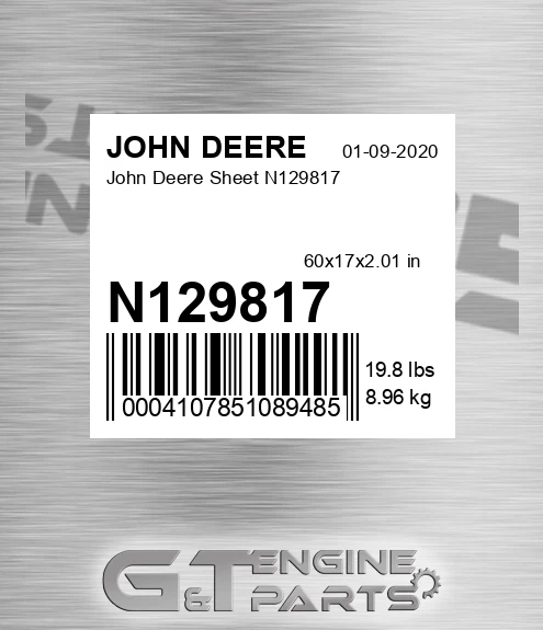 N129817 John Deere Sheet N129817