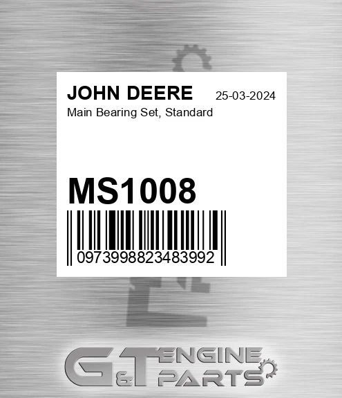 MS1008 Main Bearing Set, Standard