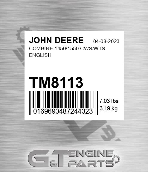 TM8113 COMBINE 1450/1550 CWS/WTS ENGLISH
