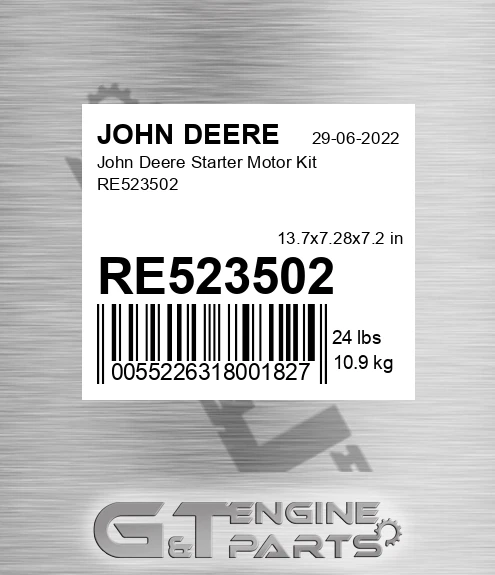 RE523502 Starter Motor Kit