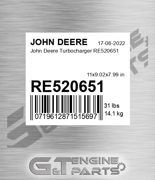 RE520651 Turbocharger