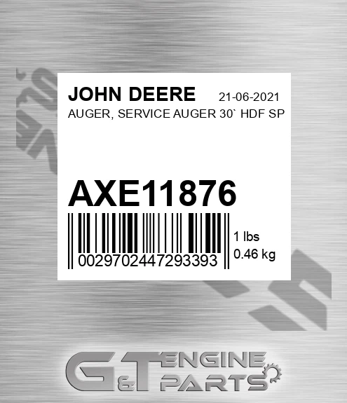 AXE11876 AUGER, SERVICE AUGER 30` HDF SP