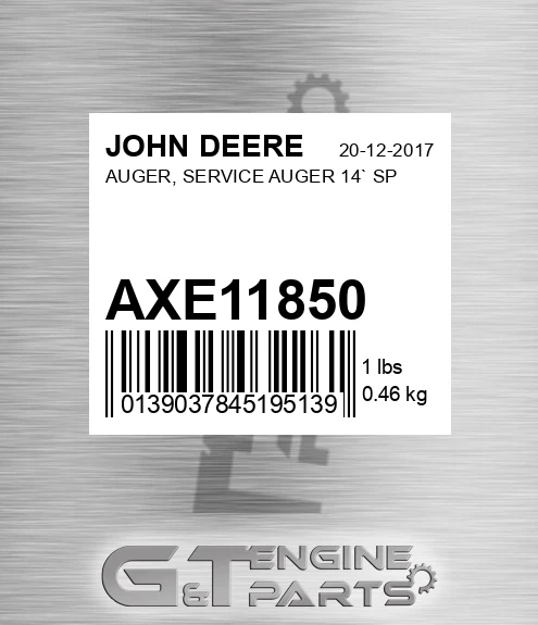 AXE11850 AUGER, SERVICE AUGER 14` SP