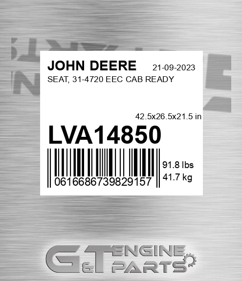 LVA14850 SEAT, 31-4720 EEC CAB READY