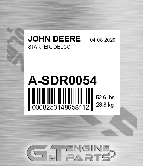 A-SDR0054 STARTER, DELCO
