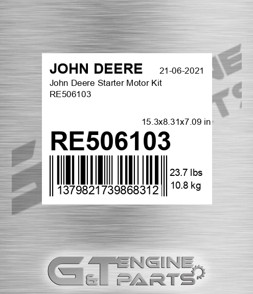 RE506103 Starter Motor Kit