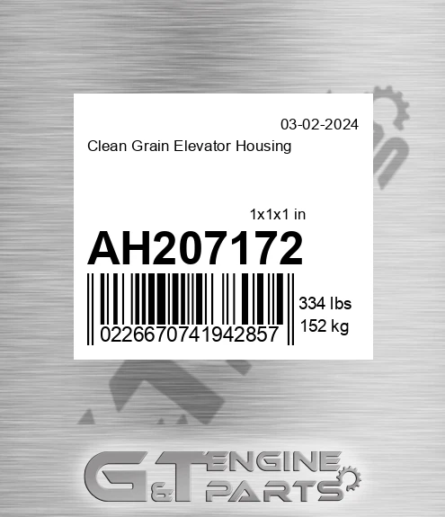 AH207172 Clean Grain Elevator Housing