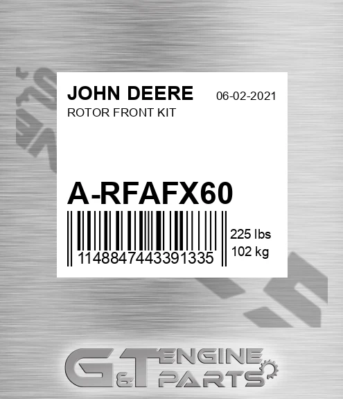 A-RFAFX60 ROTOR FRONT KIT