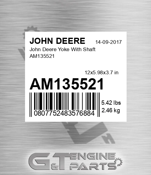 AM135521 John Deere Yoke With Shaft AM135521