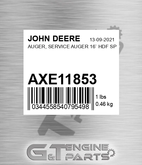 AXE11853 AUGER, SERVICE AUGER 16` HDF SP