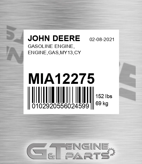 MIA12275 GASOLINE ENGINE, ENGINE,GAS,MY13,CY