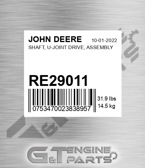 RE29011 SHAFT, U-JOINT DRIVE, ASSEMBLY