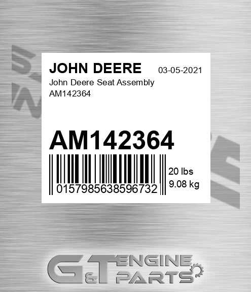 AM142364 John Deere Seat Assembly AM142364