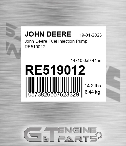 RE519012 John Deere Fuel Injection Pump RE519012