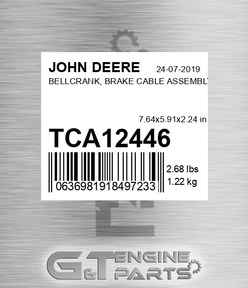 TCA12446 BELLCRANK, BRAKE CABLE ASSEMBLY