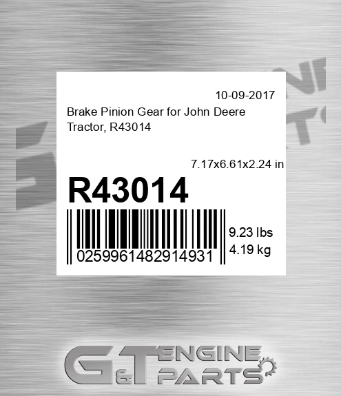 R43014 Brake Pinion Gear for Tractor,