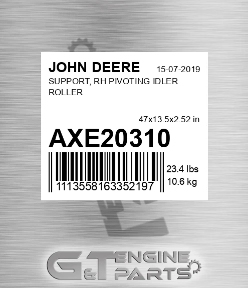 AXE20310 SUPPORT, RH PIVOTING IDLER ROLLER