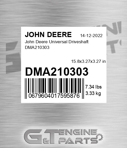 DMA210303 Universal Driveshaft
