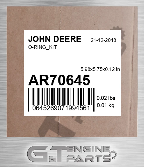 AR70645 O-RING KIT