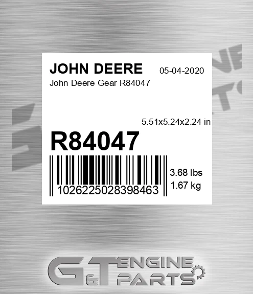 R84047 John Deere Gear R84047