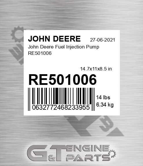 RE501006 John Deere Fuel Injection Pump RE501006