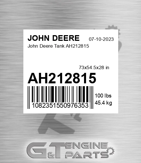 AH212815 John Deere Tank AH212815