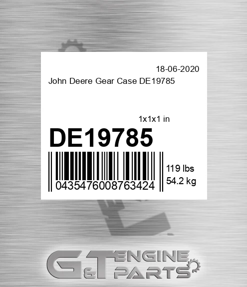 DE19785 Gear Case