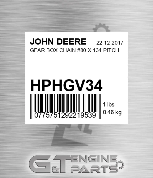 HPHGV34 GEAR BOX CHAIN #80 X 134 PITCH