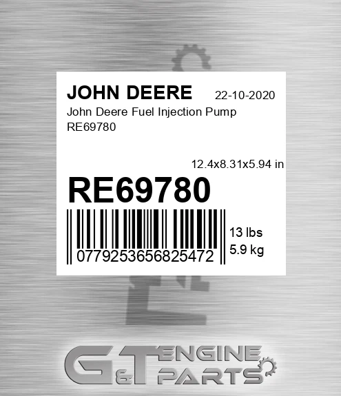 RE69780 John Deere Fuel Injection Pump RE69780