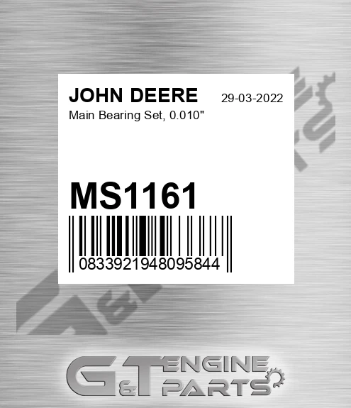 MS1161 Main Bearing Set, 0.010"