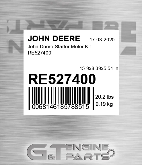 RE527400 Starter Motor Kit