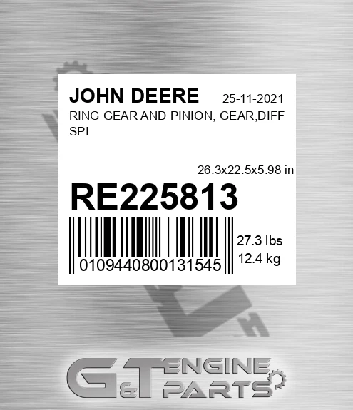 RE225813 RING GEAR AND PINION, GEAR,DIFF SPI