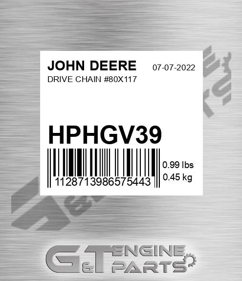 HPHGV39 DRIVE CHAIN #80X117