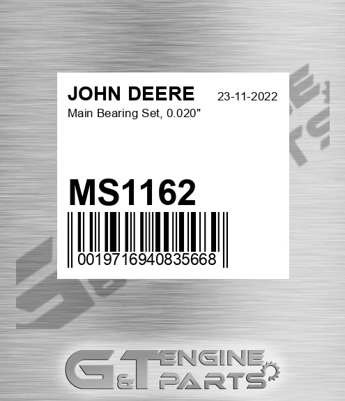 MS1162 Main Bearing Set, 0.020"