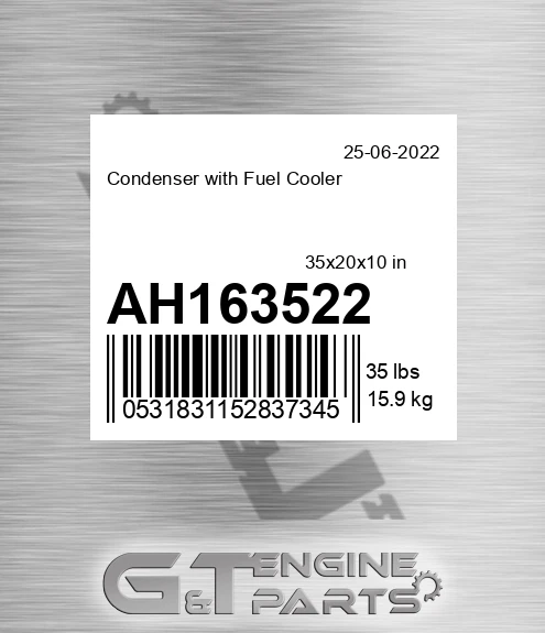 AH163522 Condenser with Fuel Cooler