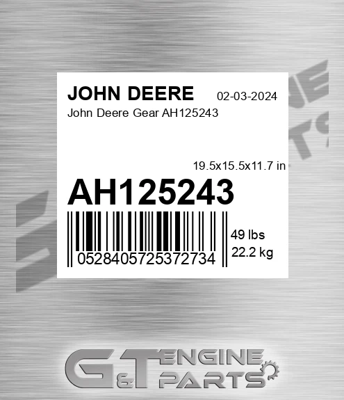 AH125243 John Deere Gear AH125243