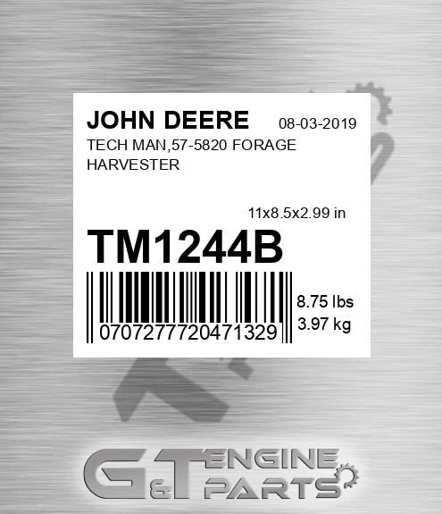 TM1244B TECH MAN,57-5820 FORAGE HARVESTER