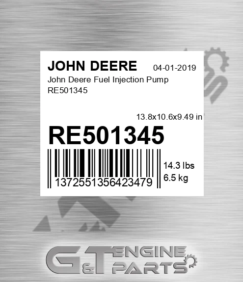 RE501345 John Deere Fuel Injection Pump RE501345