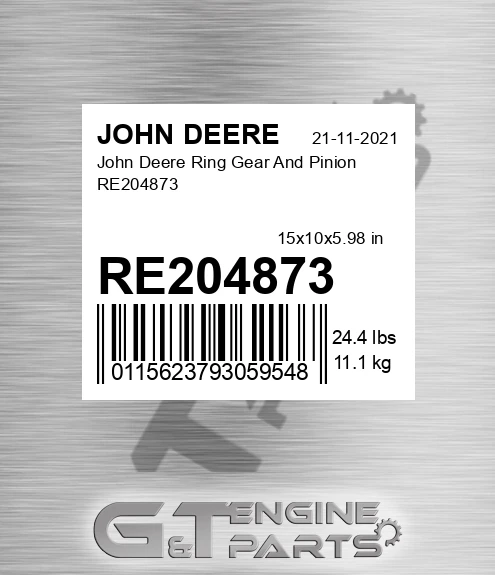 RE204873 John Deere Ring Gear And Pinion RE204873