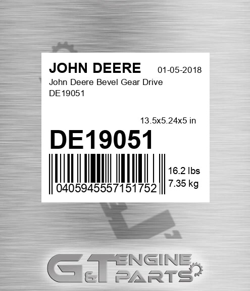 DE19051 John Deere Bevel Gear Drive DE19051