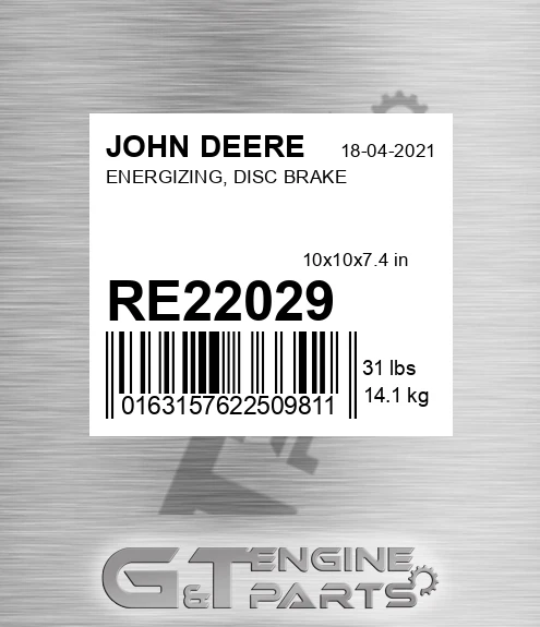 RE22029 ENERGIZING, DISC BRAKE