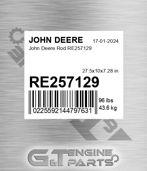 RE257129 John Deere Rod RE257129