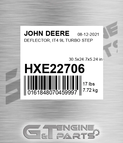 HXE22706 DEFLECTOR, IT4 9L TURBO STEP