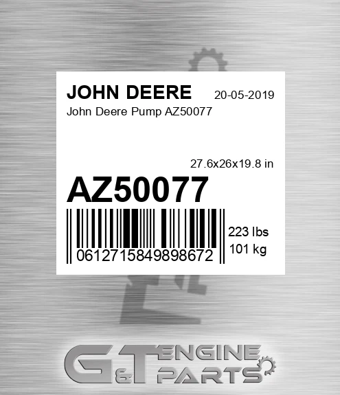 AZ50077 John Deere Pump AZ50077