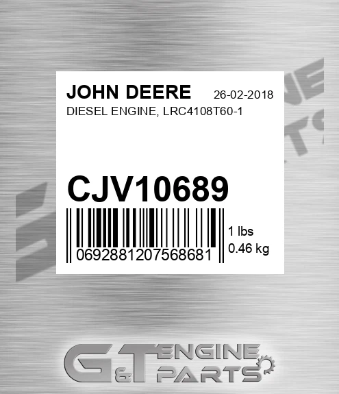 CJV10689 DIESEL ENGINE, LRC4108T60-1