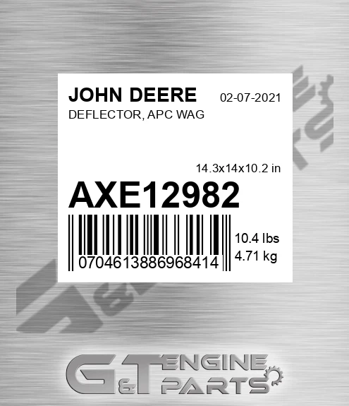 AXE12982 DEFLECTOR, APC WAG