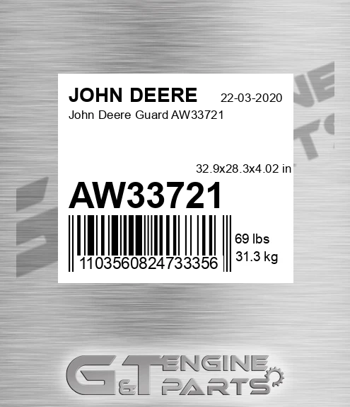 AW33721 John Deere Guard AW33721