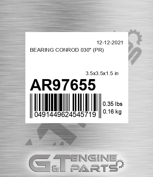 AR97655 BEARING CONROD 030" PR